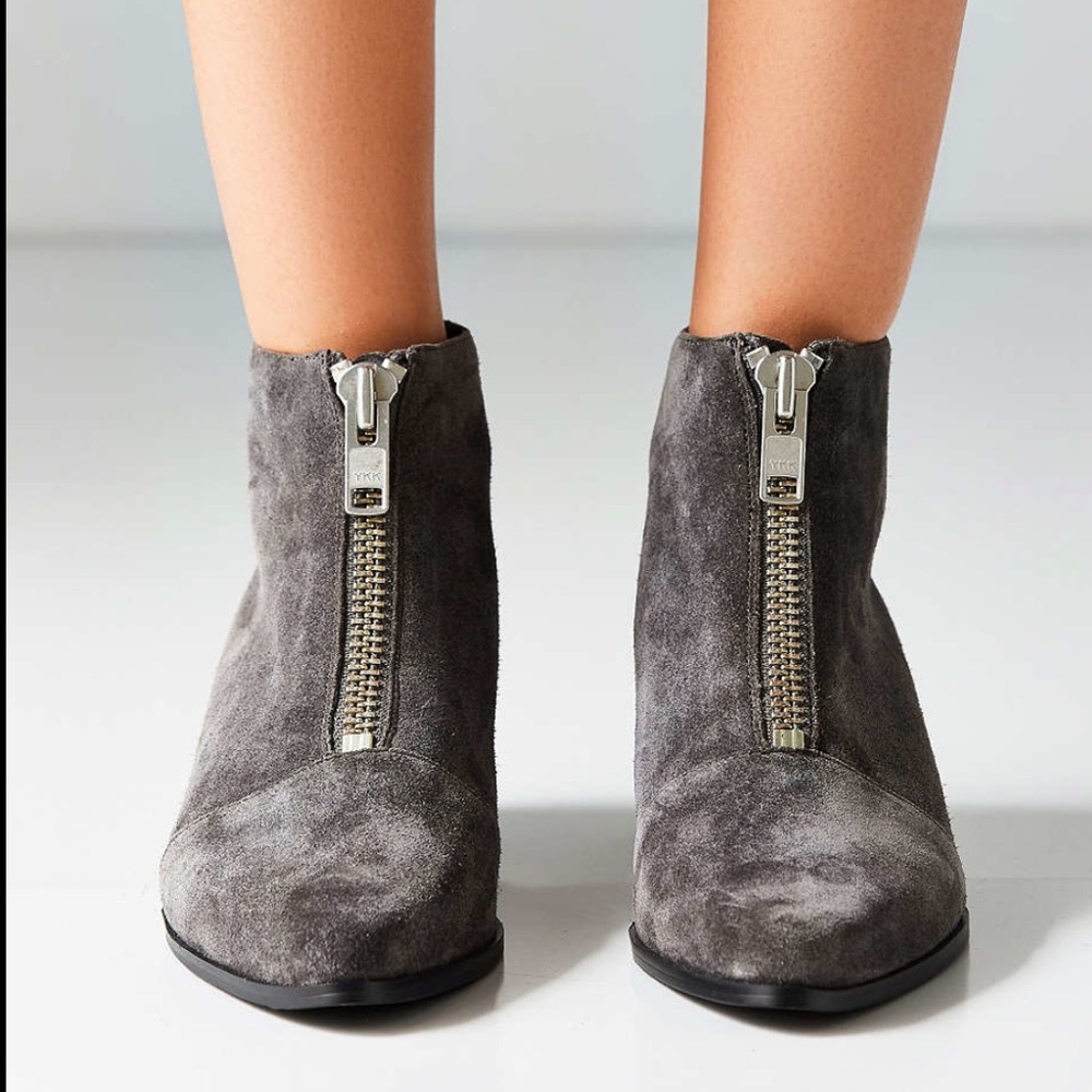 Suede ankle booties